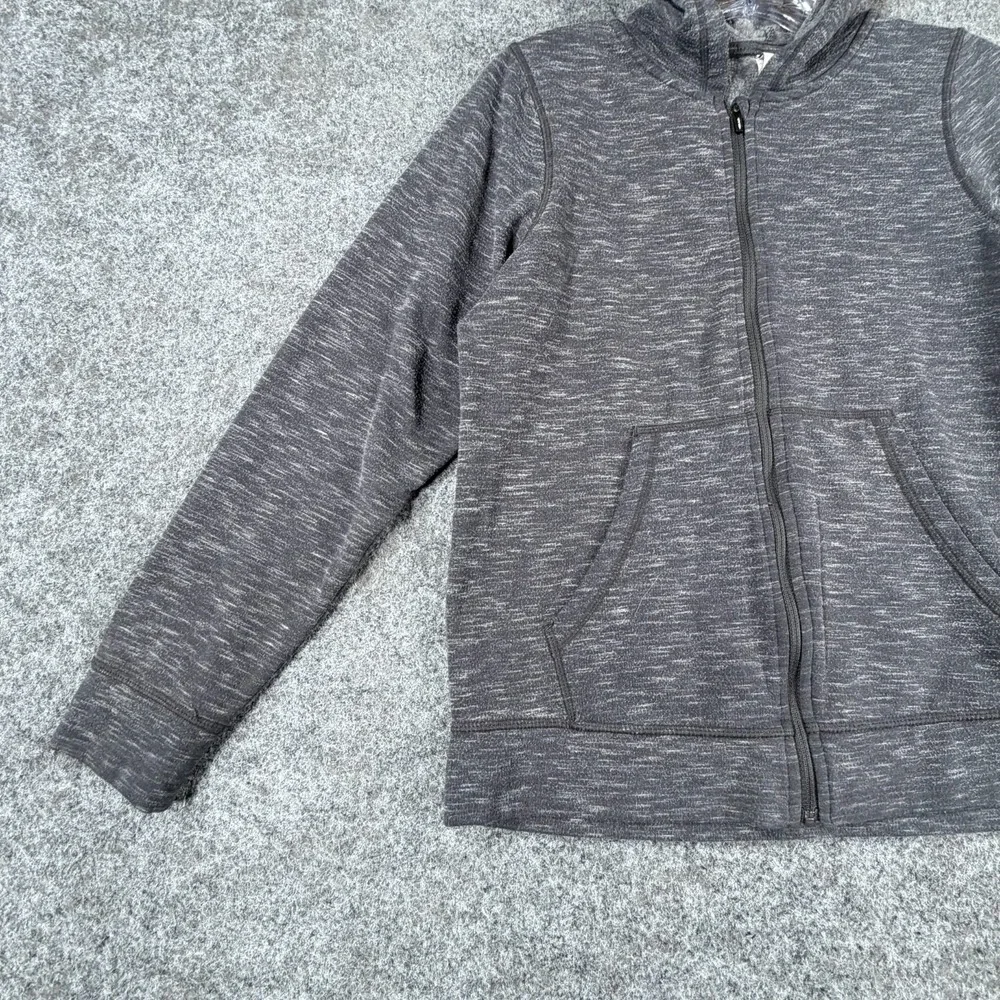 Head Hoodie Youth Large Heather Gray Rayon Stretch Fleece Lined Outdoor Full Zip